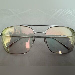 Tom Ford Silver Frame Sunglasses with Gradient Tint